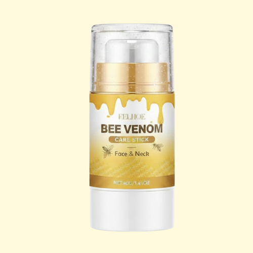 "Bee venom and collagen neck firming stick — lifting and hydrating neck care by Honey & Tallow"